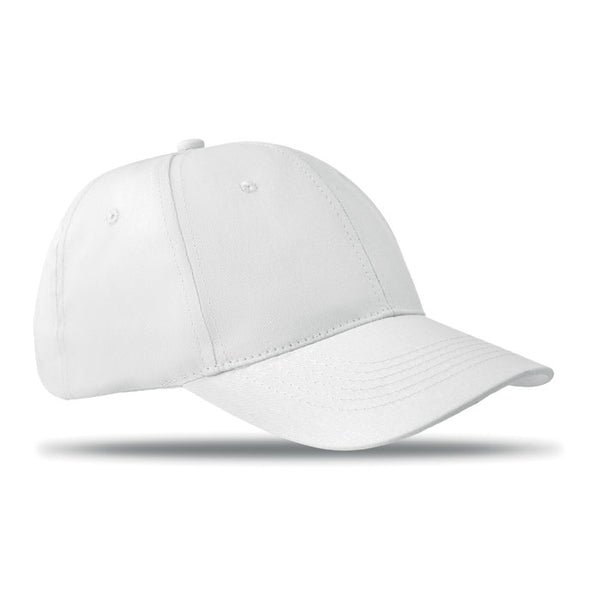 6 panels baseball cap White