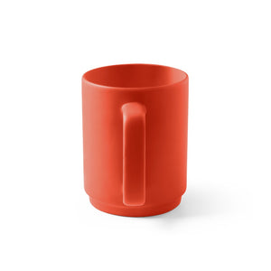 MIGHTY. Ceramic mug with cylindrical body 330 mL