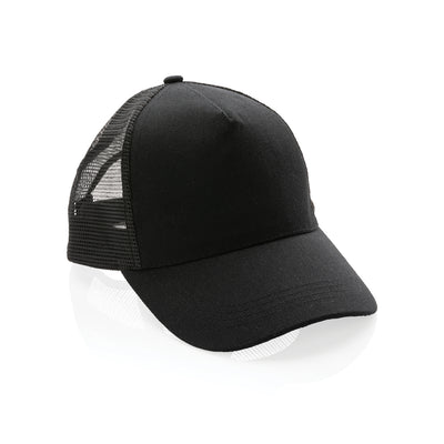 Branded Impact AWARE™ Brushed rcotton 5 panel trucker cap 190gr