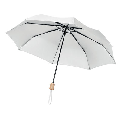 21 inch RPET foldable umbrella White