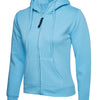 Branded Ladies Classic Full Zip Hooded Sweatshirt