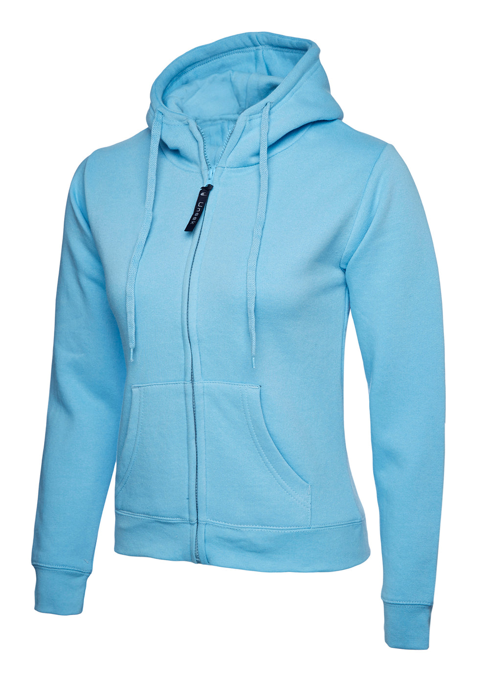 Branded Ladies Classic Full Zip Hooded Sweatshirt