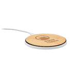 Branded Bamboo and Plastic wireless charger 10W
