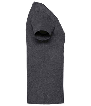 Fruit of the Loom Lady Fit Value V Neck T-Shirt Dark Heather
