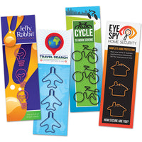 Shaped Paper Clips Supplied on Backing Card