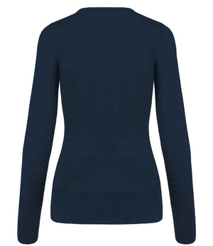 Kariban Ladies Cotton Acrylic V Neck Sweater