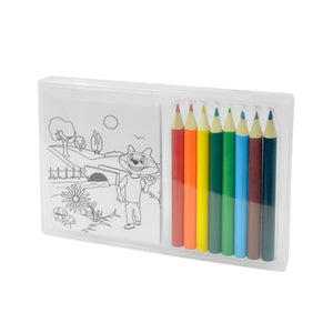 Colouring Case Set 8pcs coloured pencils in plastic case