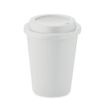 Branded Double wall tumbler PP 300 ml with drinking lid