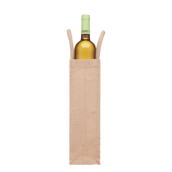 Jute wine bag for one bottle