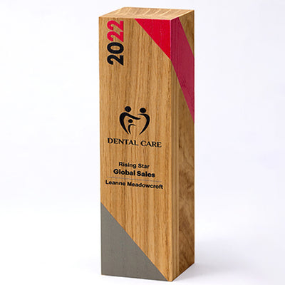 21cm x 6cm x 6cm Beech Square Column Award