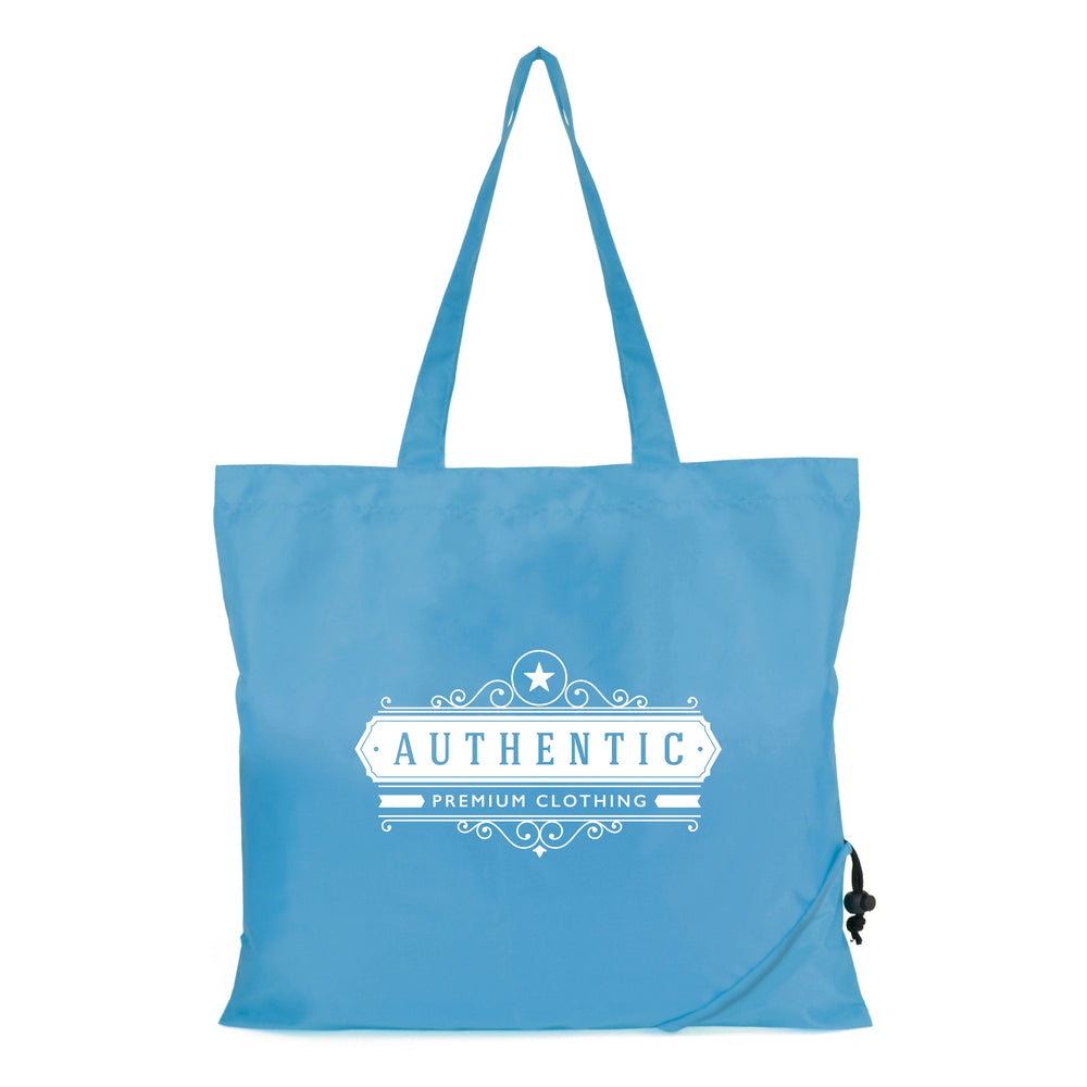 Branded Bayford 190T Polyester foldable pullstring shopper bag