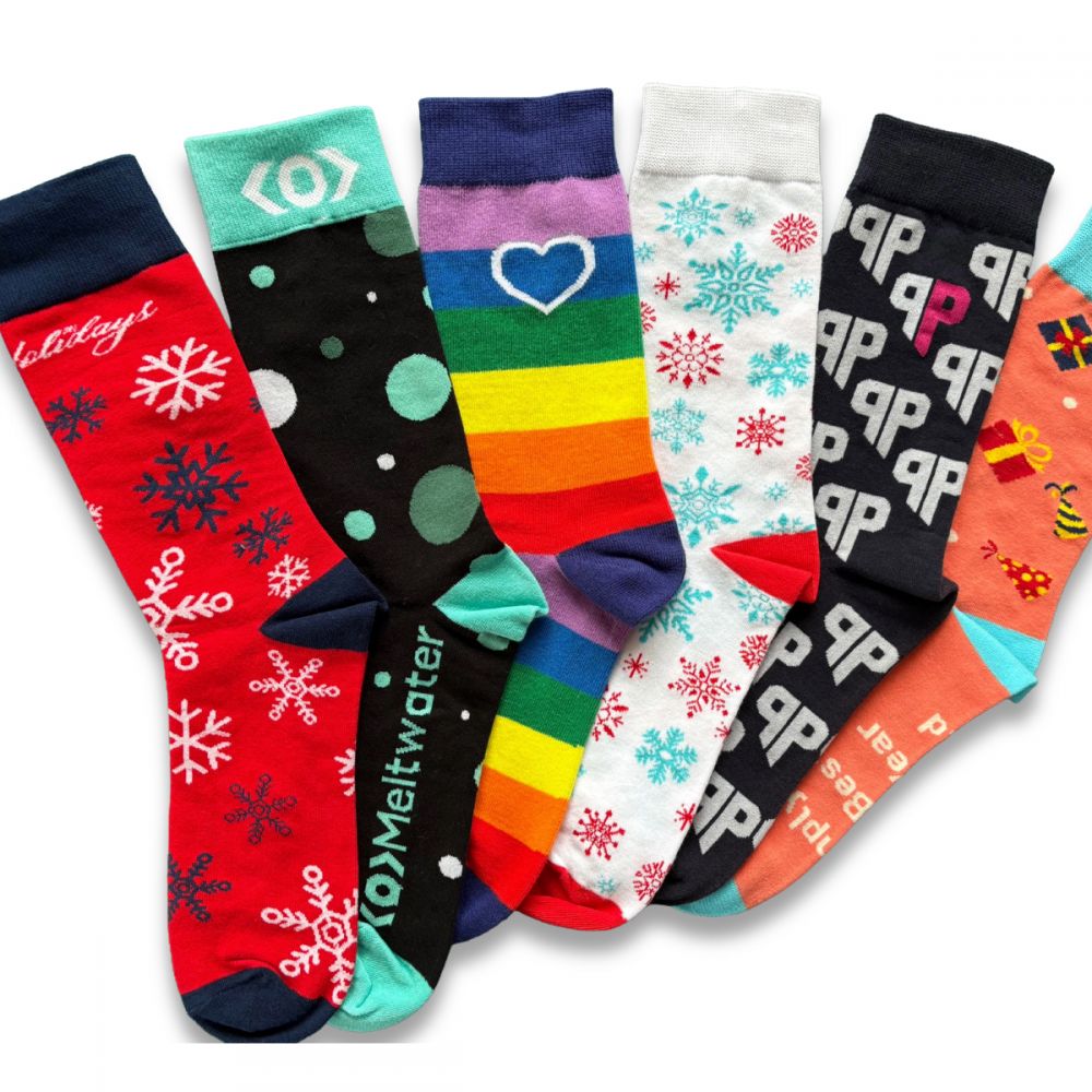 Custom Logo Socks - Jacquard Knitted Cotton