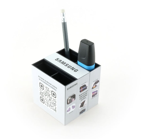 Branded Magic 3 Panel Pen Pot