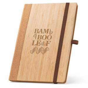 ORWELL. A5 notebook in bamboo and cork sheets with lined sheets