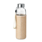 Glass bottle in pouch 500ml Natural
