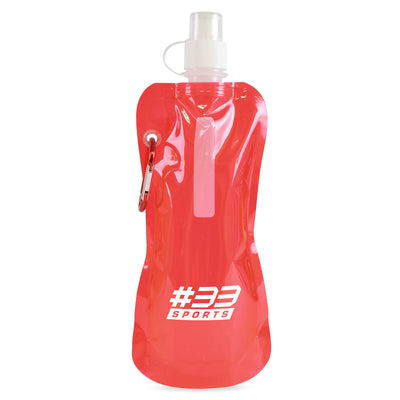 Express Quill Foldable Sports Bottle with Carabiner Clip - 400ml