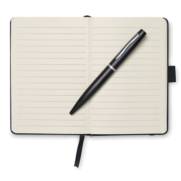 Branded A6 notebook with pen 72 lined