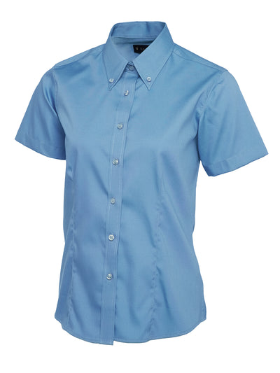 Branded Ladies Pinpoint Oxford Half Sleeve Shirt