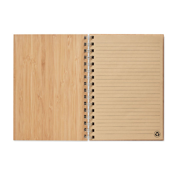 Branded A5 ring bound Bamboo notebook