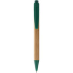 Borneo bamboo ballpoint pen with green accents