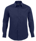 SOL'S Brighton Long Sleeve Fitted Shirt Dark Blue