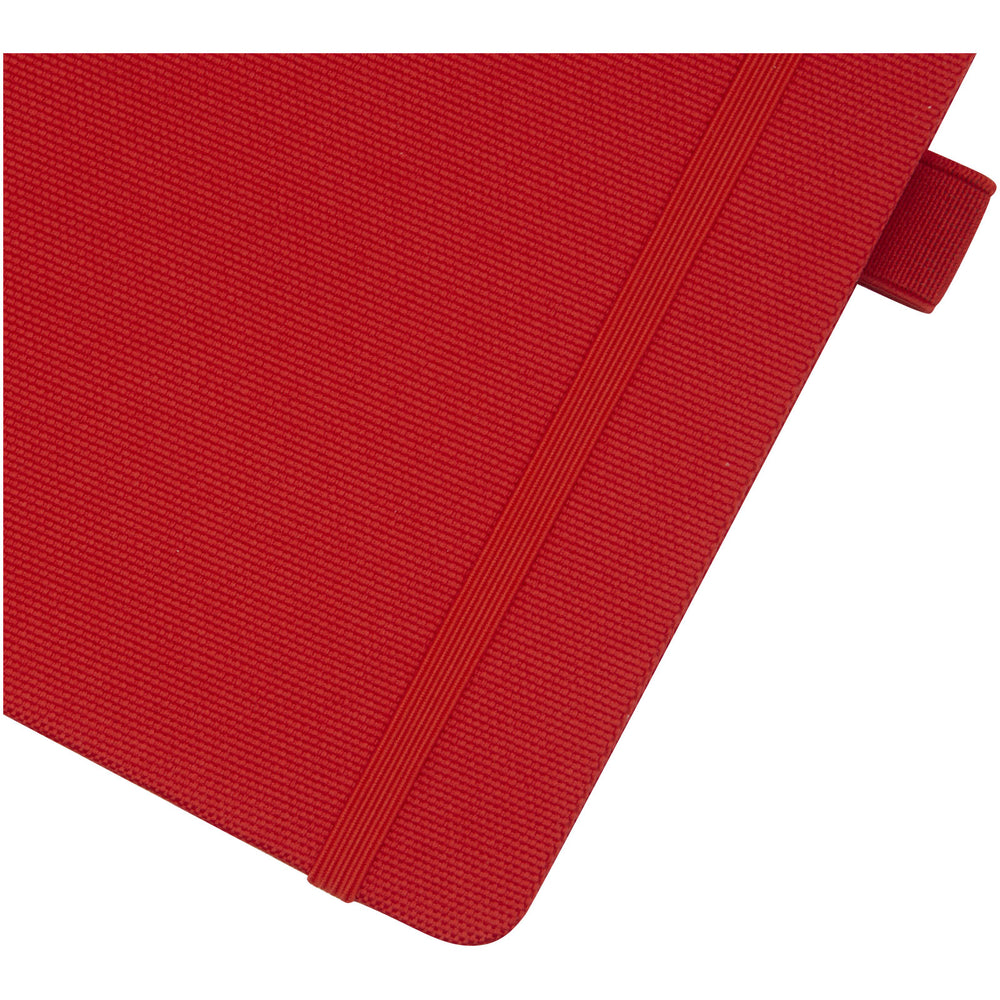 Branded Honua A5 recycled paper notebook with recycled PET cover