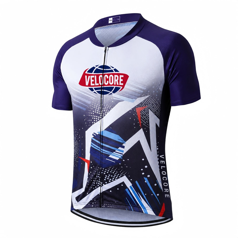 Raglan Unisex Sublimated Stand Collar Short Sleeves Cycling Jersey - 150gsm