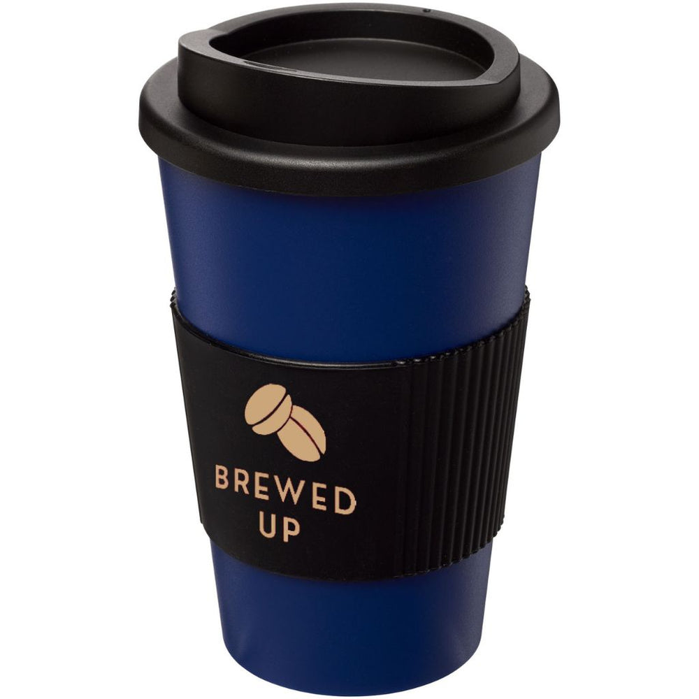 Branded Americano® 350 ml insulated tumbler with grip