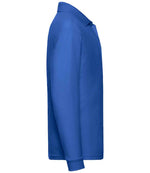Fruit of the Loom Kids Long Sleeve Poly/Cotton Piqué Polo Shirt Royal Blue