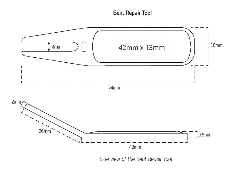 Bent Golf Divot Repair Tool