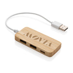 Branded Bamboo hub with Type-C