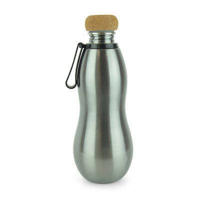 Arden 690ml Metal bottle with cork lid & silicon carry strap