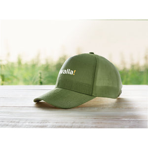 Hemp baseball cap 370 gr/m² Green