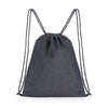 Impact AWARE™ recycled denim drawstring backpack