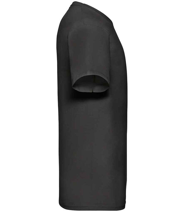 Fruit of the Loom V Neck Value T-Shirt Black