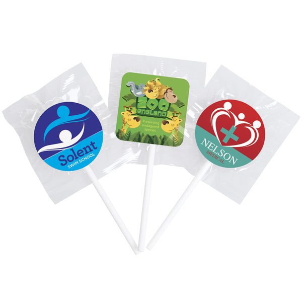 Fruit Flavoured Lollies with Shaped Sticker