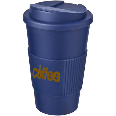 Americano® 350 ml tumbler with grip & spill-proof lid