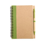 Branded B6 recycled notebook with pen