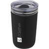 Branded Bello 420 ml glass tumbler with recycled plastic outer wall