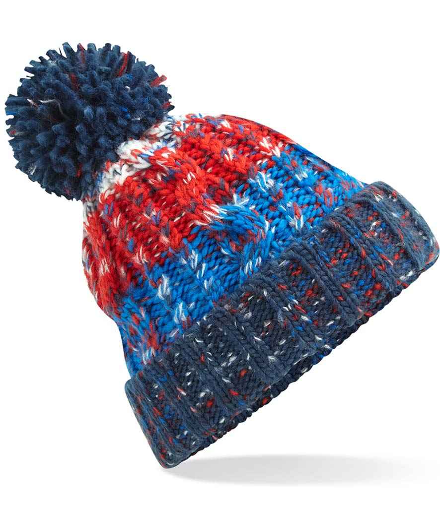 Branded Beechfield Corkscrew Pom Pom Beanie