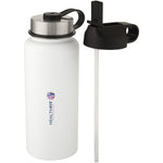 Branded Supra 1 L copper vacuum insulated sport bottle with 2 lids