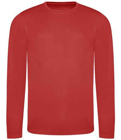 AWDis Cool Long Sleeve Wicking T-Shirt Fire Red