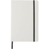 Branded Spectrum A5 white notebook with coloured strap