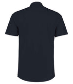 Kustom Kit Short Sleeve Tailored Poplin Shirt Dark Navy