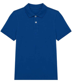 Native Spirit Kids Piqué Polo Shirt Sea Blue