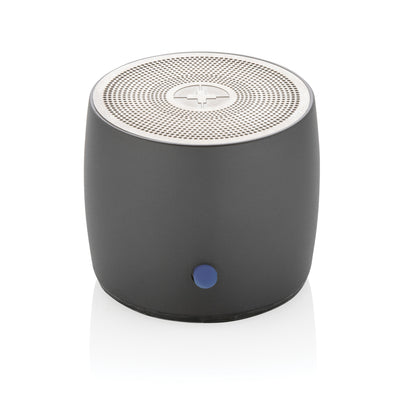 Branded Swiss Peak RCS recycled aluminum 3W bass speaker