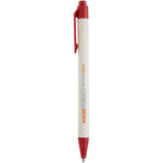 Dairy Dream ballpoint pen with red tip, clip and button and branding to the barrel