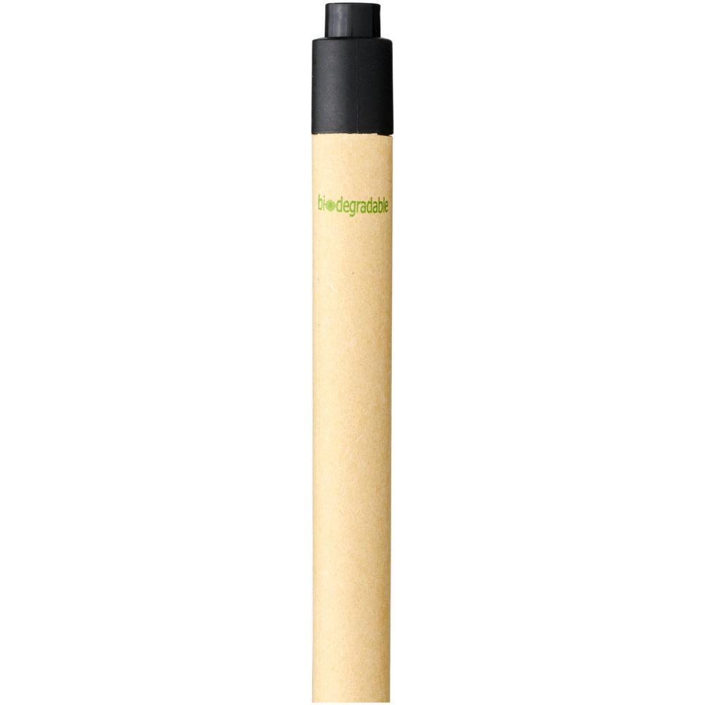 Branded Berk recycled carton and corn plastic ballpoint pen