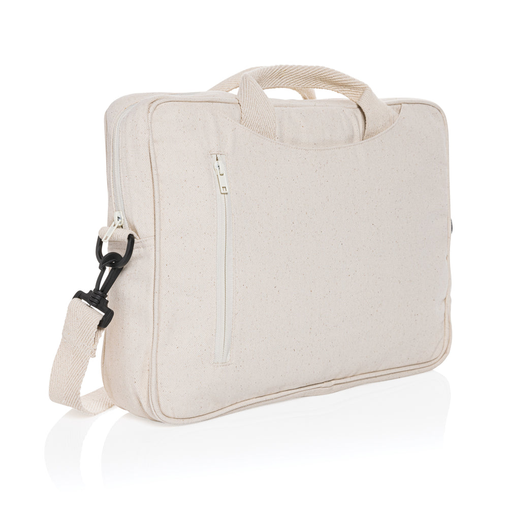 Branded Laluka AWARE™ recycled cotton 15.4 inch laptop bag
