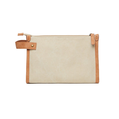 Branded VINGA Bosler GRS recycled canvas toiletry bag